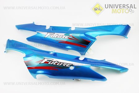 Пластик - бічний задній лівий, правий комплект 2шт, БЛАКИТНИЙ. Китай (Запчастини на скутер Viper Active / UM3204-V24)