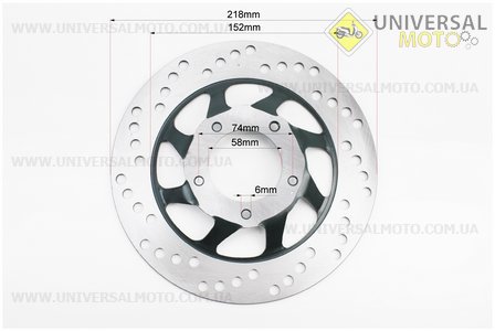 Диск гальмівний передній, ЧОРНИЙ. Китай (Запчастини на скутер Viper Active / UM3204-V45)