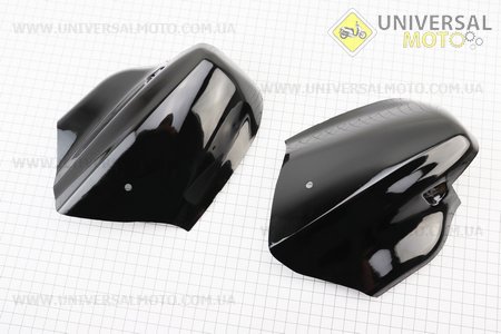 Пластик - вставки переднього крила лів., прав комплект 2шт, ЧОРНИЙ, тип. 6. Китай (Запчастини на скутер Viper Active / UM3204-V49)