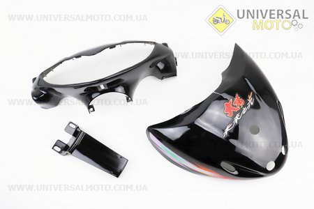 УЦІНКА ACTIVE пластик - ПОВНИЙ комплект - 17 деталей, чорний (див. фото 3дет.). Китай (Запчастини на скутер Viper Active / UM3204-V66)