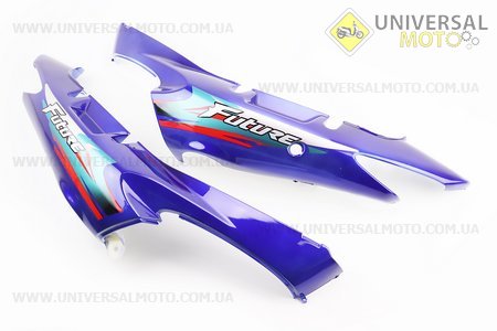 Пластик - бічний задній лівий, правий комплект 2шт, синій. Китай (Запчастини на скутер Viper Active / UM3205-V07)