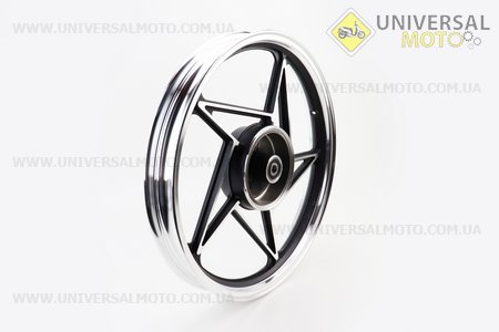Диск колесный задний литой 18Х1,85 "под резинки" Viper-125J (ось 15мм). Китай (Мотоциклы CB125-250 / UM3210-V13)