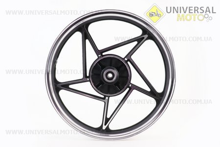 Диск колесный задний литой 18Х1,85 "под резинки" Viper-125J (ось 15мм). Китай (Мотоциклы CB125-250 / UM3210-V13)