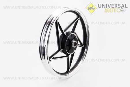 Диск колесный задний литой 18Х1,85 "под резинки" Viper-125J (ось 15мм). Китай (Мотоциклы CB125-250 / UM3210-V13)