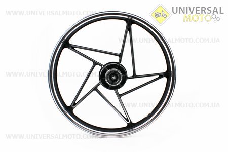 Диск колесный передний литой "под диск" 18Х1,6 Viper-125J (ось 12мм). Китай (Мотоциклы CB125-250 / UM3210-V14)