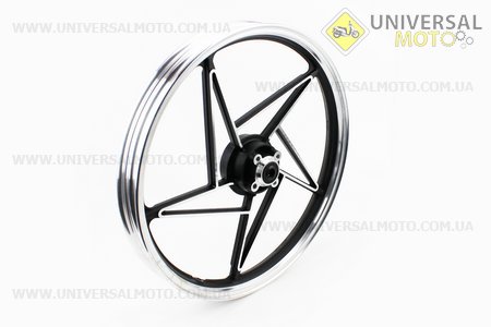 Диск колесный передний литой "под диск" 18Х1,6 Viper-125J (ось 12мм). Китай (Мотоциклы CB125-250 / UM3210-V14)