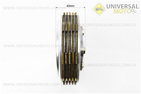 Зчеплення, маховик у зборі (4 болти, маховик 70 зуб.) CB-125см.куб.. Китай (Запчастини на мотоцикл з двигуном CB / UM3210-V32)