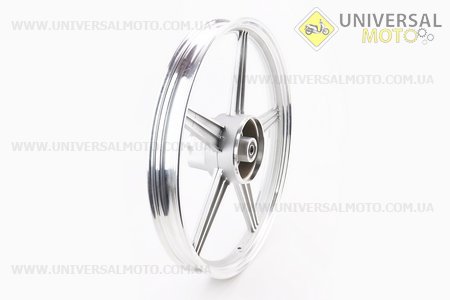 Диск колісний задній литий 18Х1,6 "під сайлентблоки" СІРИЙ (вісь 15мм). Китай (Запчастини на мотоцикл Viper 125-150J / UM3212-V82)