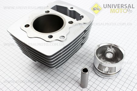 Циліндро поршневий комплект (цпг) CB150см.куб.-62мм (висота циліндра 69/97мм) (палець 15мм). TATA (Запчастини на мотоцикл з двигуном CB / UM3213-V91)