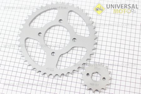 Звезды комплект ZS125J-428H-43T + 15T. TMMP (Мотоциклы CB125-250 / UM3214-V23)