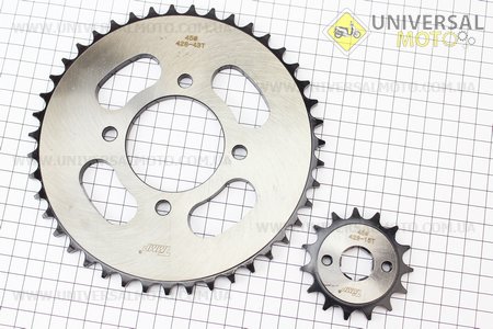 Звезды комплект ZS125J-428H-43T + 15T "каленая". TMMP (Мотоциклы CB125-250 / UM3214-V27)