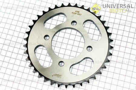 Зірка задня JD125 - 428-38Т - d=58; 4 отвори*78мм "гартована". TMMP (Запчастини на мотоцикл Viper 125-150J / UM3214-V32)