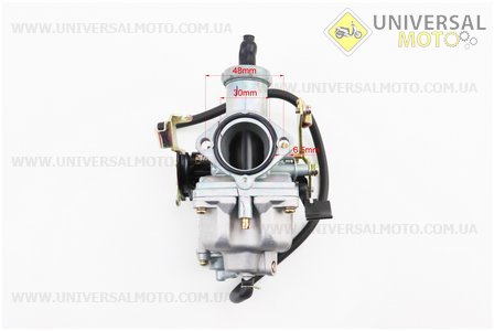 Карбюратор СВ/CG-200 (d=30), дросель під трос, з прискорювальним насосом, (якісна копія). KEIHIN (Запчастини на мотоцикл з двигуном CB / UM3214-V94)