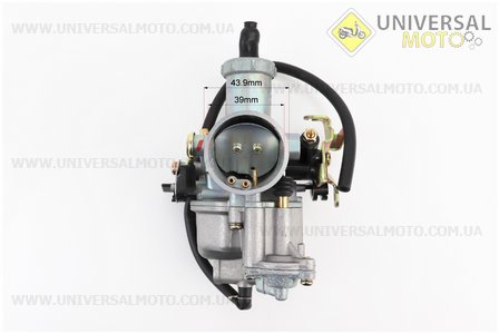 Карбюратор СВ/CG-200 (дросель ручной) с ускорительным насосом, оригинал. KEIHIN (Мотоциклы CB125-250 / UM3215-V03)