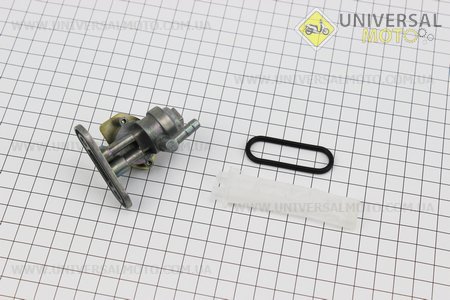 Кран топливный 125J, тип №3 (два фильтра). Китай (Двигатель CB125-250см3 / UM3215-V94)