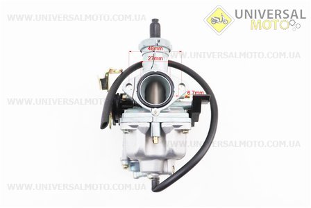 Карбюратор СВ/CG-150 (d=27), дросель ручний, з прискорювальним насосом, (якісна копія). KEIHIN (Запчастини на пітбайк / UM3216-V50)