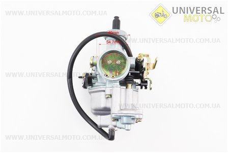 Карбюратор СВ/CG-150 (d=27), дросель ручний, з прискорювальним насосом, (якісна копія). KEIHIN (Запчастини на пітбайк / UM3216-V50)