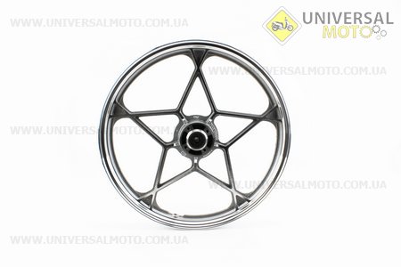 Диск колісний передній литий "під диск" 18Х1,6 Viper-125J СІРИЙ (вісь 12мм). Китай (Запчастини на мотоцикл Viper 125-150J / UM3216-V64)