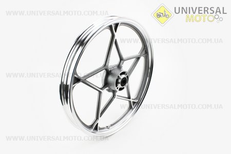 Диск колісний передній литий "під диск" 18Х1,6 Viper-125J СІРИЙ (вісь 12мм). Китай (Запчастини на мотоцикл Viper 125-150J / UM3216-V64)