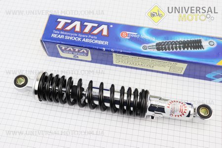 Амортизатор задній JH / CB / CG - 315мм * d54мм (втулка 12мм / втулка 12мм) регульований, Чорний. TATA (Запчастини для мопеда Дельта / UM3218-V04)
