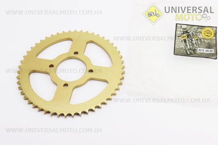 Зірка задня JD125 - 428-50Т - d=58; 4 отвори*78мм GOLD. SFR (Запчастини на мотоцикл Viper 125-150J / UM3218-V11)