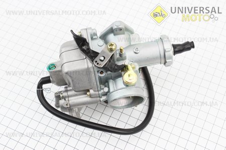 Карбюратор СВ / CG-150 (d = 27), дросель ручний, з прискорювальним насосом. KNG (Запчастини на мотоцикл з двигуном CB / UM3218-V87)