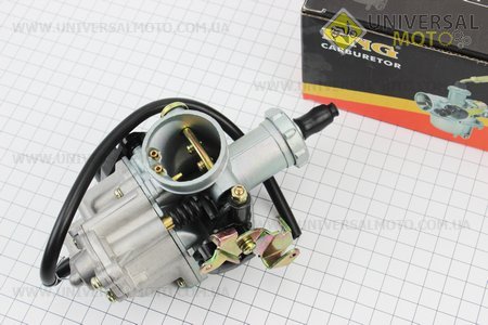 Карбюратор СВ / CG-150 (d = 27), дросель ручний, з прискорювальним насосом. KNG (Запчастини на мотоцикл з двигуном CB / UM3218-V87)