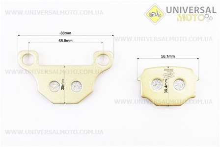 Гальмівні колодки передні (диск) Viper 125J; V150A / Suzuki GS-125; GX-125; SJ-125 / Wuyang Wy-125 / Branson BM-125 / KEEWAY Speed 125/150 / TGB Scooter- R50 X. ZHENGHE (Запчастини на мотоцикл Viper 125-150J / UM3219-V12)