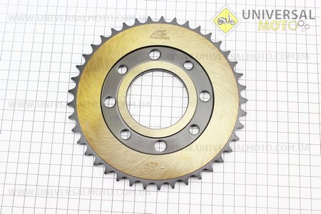 Зірка задня WY125 - 428-41T - d = 58; 4 отвори * 90мм "гартована" (ZS125J спиці). MARATHON (Запчастини на мотоцикл з двигуном CB / UM3219-V14)