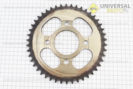 Зірка задня WY125 - 428-46Т - d=58; 4 отвори*90мм "гартована" (ZS125J спиці). Crocodil (Запчастини на мотоцикл з двигуном CB / UM3219-V16)