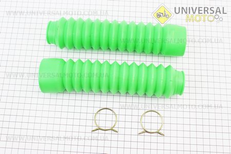 Гофра амортизатора переднього d = 30; L = 200мм комплект 2шт, ЗЕЛЕНИЙ. Китай (Запчастини на мотоцикл Viper 125-150J / UM3219-V96)