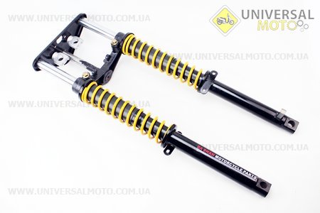 Амортизатор передний 2 штуки, траверс, крепление в сборе "вилка". Китай (Мотоцикл Viper Zubr / UM3230-V28)