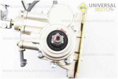 Реверс в зборі із заниженою передачею, d = 17 / 20мм, D = 20 / 16мм, карданний вал d = 17 / 20мм, D = 20 / 16мм. Китай (Запчастини на мотоблок Зубр / UM3231-V61)