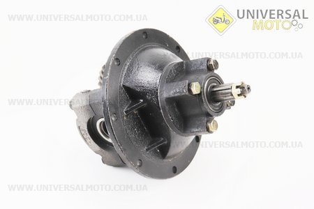 Редуктор моста ведущего в зборі 13Т: 37т із заниженою передачею в зборі (редуктор, трос, важіль) комплект. Китай (Запчастини на мотоблок Зубр / UM3231-V72)