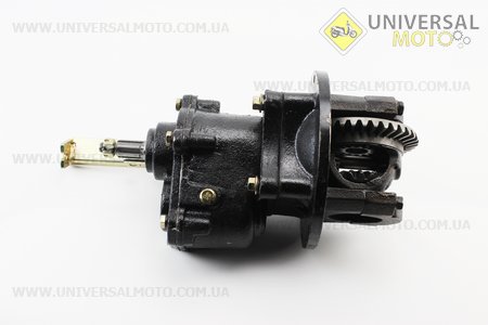 Редуктор моста ведущего в зборі 13Т: 37т із заниженою передачею в зборі (редуктор, трос, важіль) комплект. Китай (Запчастини на мотоблок Зубр / UM3231-V72)