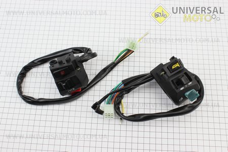 Блок кнопок на кермі лівий + правий, пара, Тип. 2. Китай (Запчастини на мотоцикл / UM3240-V73)