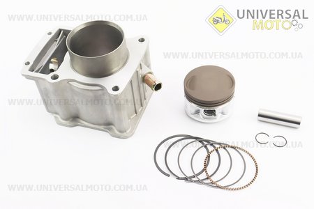 CG250-OHV Циліндро поршневий комплект (ЦПГ) 250см.куб. - 67мм - водяне охолодження (висота цилиндра 79/111мм) (палець 16мм). Китай (Запчастини на мотоцикл з двигуном CG / UM3240-V80)