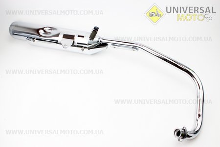 Глушник в зборі. Китай (Запчастини на мотоцикл Yamaha YBR125 / UM3241-V62)