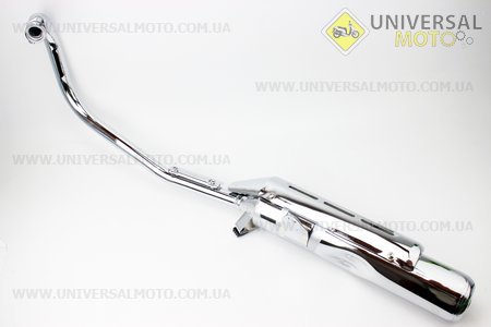 Глушник в зборі. Китай (Запчастини на мотоцикл Yamaha YBR125 / UM3241-V62)