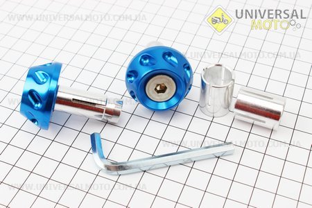 Заглушка - отбойник руля H020 СИНИЙ, d=35/14-19mm, к-кт 2шт