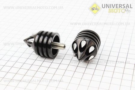 Заглушка - отбойник руля H033 Spike ЧЕРНЫЙ, d=30mm, к-кт 2шт