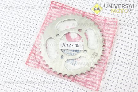 Звезда задняя JD125 - 428H-39T - диаметром 58мм. UNIBEAR (Мотоцикл / UM3242-V03)