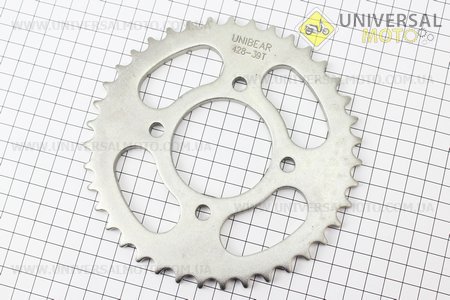 Звезда задняя JD125 - 428H-39T - диаметром 58мм. UNIBEAR (Мотоцикл / UM3242-V03)