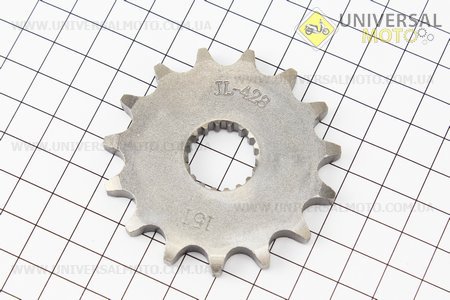 Звезда передняя GS125/150 - 428H-15T (шлицы). B-cycle (Мотоцикл / UM3242-V08)