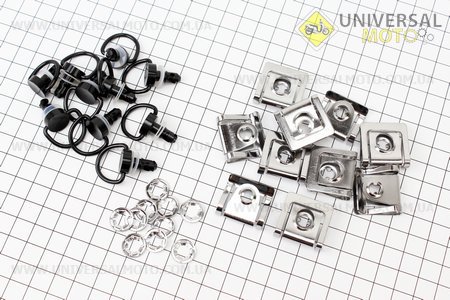 Крепление пластика мотоцикла быстросъемное комплект 10 штук черн. QR14K. KEITI (Аксессуары / UM3242-V34)