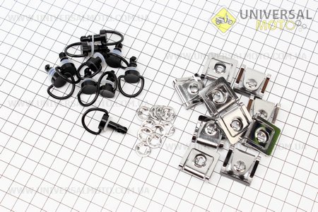 Крепление пластика мотоцикла быстросъемное комплект 10 штук черн. QR17K. KEITI (Аксессуары / UM3242-V36)