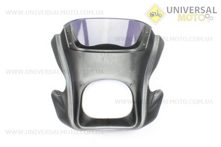 Пластик - обтічник фари круглої "TIGER" + ветровик, СИНІЙ. Китай (Запчастини на мотоцикл / UM3243-V24)