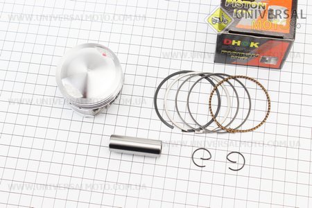 Поршневий комплект (поршень, кільця, палець) CG125см.куб. 56,5мм STD (висота 41мм, палець 15мм). DHOK (Запчастини на мотоцикл з двигуном CG / UM3243-V34)