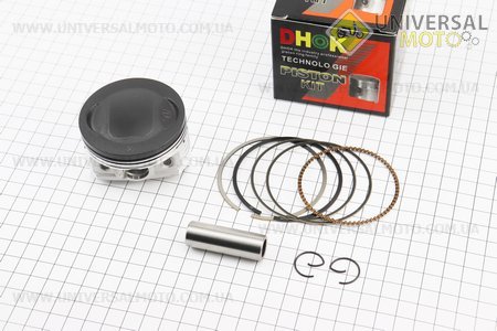 Поршневий комплект (поршень, кільця, палець) CG150см.куб. 62мм +0,25 (висота 38,5мм, палець 15мм). DHOK (Запчастини на мотоцикл з двигуном CG / UM3243-V36)