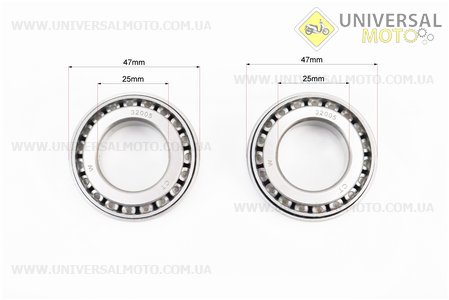 Loncin- LX200GY-3 Підшипники керма 32005 комплект 2шт. Китай (Запчастини на мотоцикл Loncin / UM3244-V05)